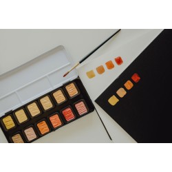 Boîte métal de 24 couleurs aquarelle Finetec