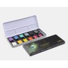 Boîte métal de 12 couleurs aquarelle Finetec