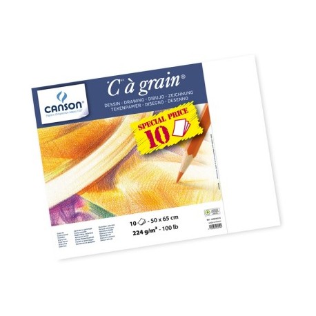 Rouleau de papier dessin C à Grain Canson 180 g/m² et 224 g/m²