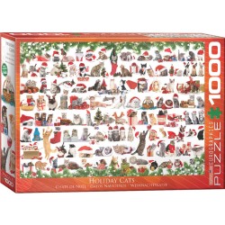 Puzzle 1000 pièces - Chats de Noël