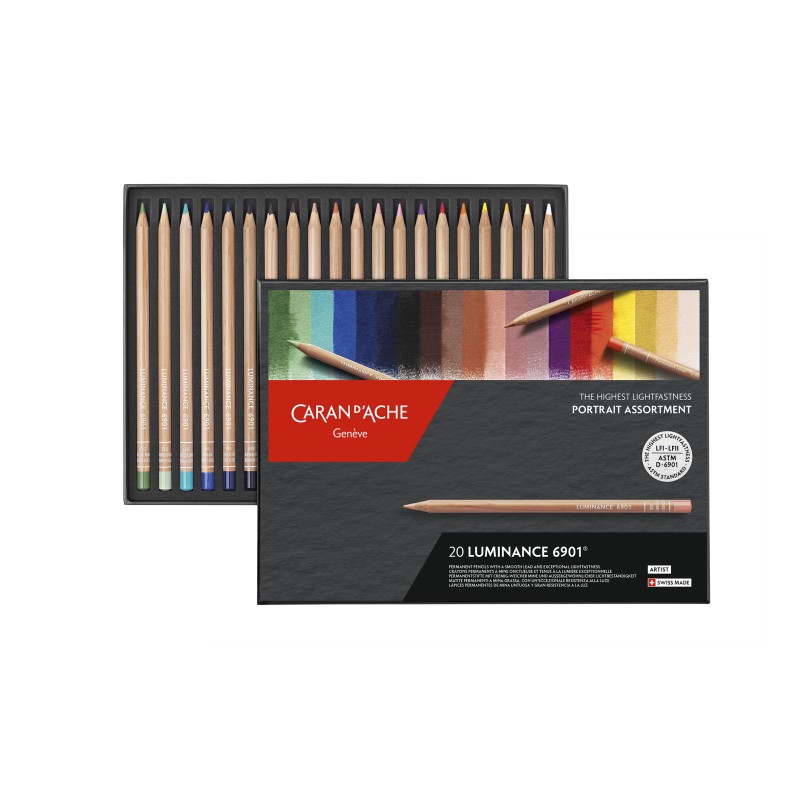 Crayons De Couleur Caran D'Ache Pablo - Lot De 18 - Mine Grasse Permanente Résistante à L'Eau
