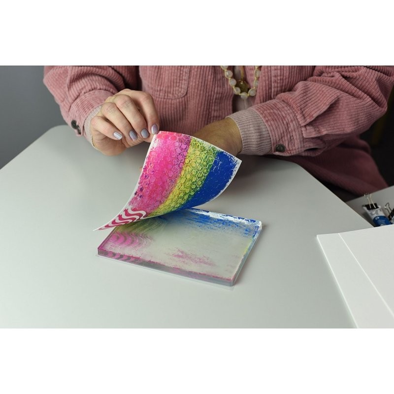Kit 3 Plaques De Gel D'Impression - 5x7 Et 8x10 Pouces + Rouleau En Caoutchouc - Pour Arts Créatifs