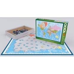 Puzzle 1000 pièces - Carte du monde