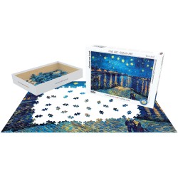 Puzzle 1000 pièces - La nuit étoilée sur le Rhone, de Van Gogh