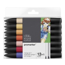 Sets de 12 feutres Promarker Manga + 1 Blender
