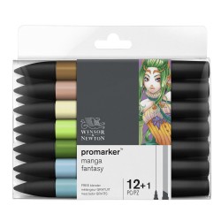 Sets de 12 feutres Promarker Manga + 1 Blender