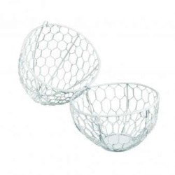 Oeuf en treillis métallique ouvrable 13x13x21cm