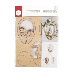 Pièce en bois à inserer oeufs ø10cm, Happy Spring