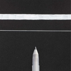 Stylo roller à encre gel blanc Gelly Roll Basic