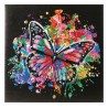 Kit tableau à diamanter Crystal Art 30x30cm - Papillon multicolore