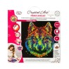 Kit tableau à diamanter Crystal Art 30x30cm - Loup multicolore
