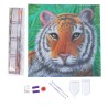 Kit tableau à diamanter Crystal Art 30x30cm - Tigre dans la jungle