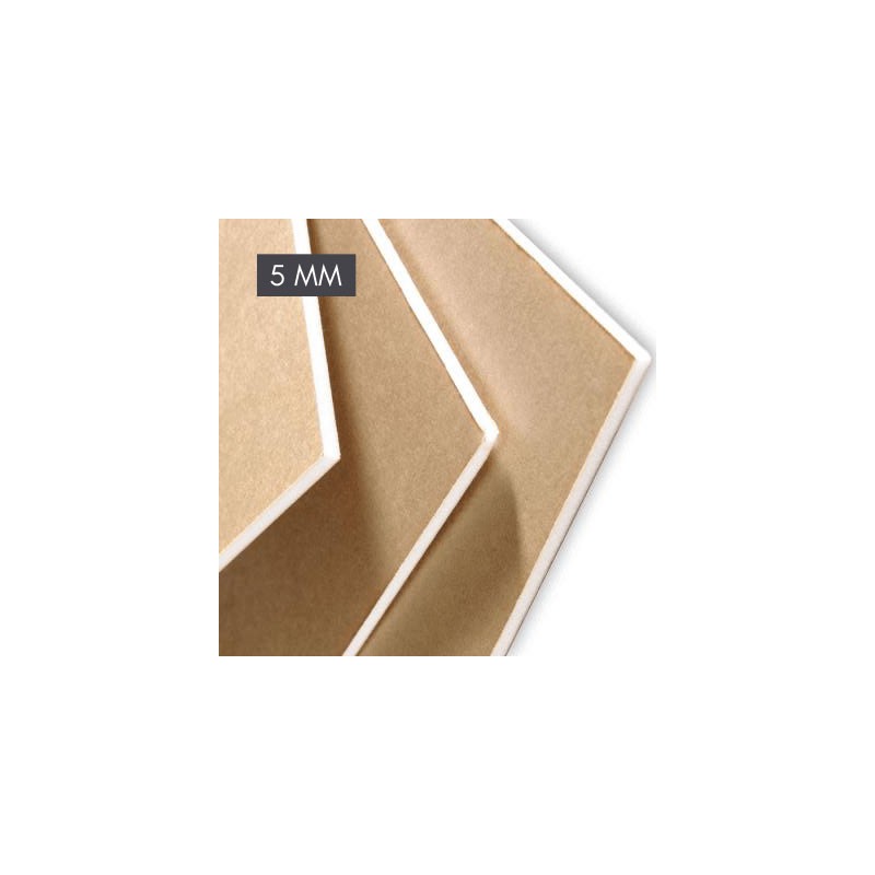 Carton mousse kraft naturel 5 mm