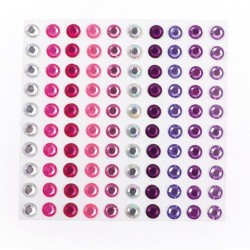 Planches de 100 strass adhésifs ø5mm