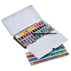 Boîtes métal de 1/2 godets aquarelle extra-fine Sennelier