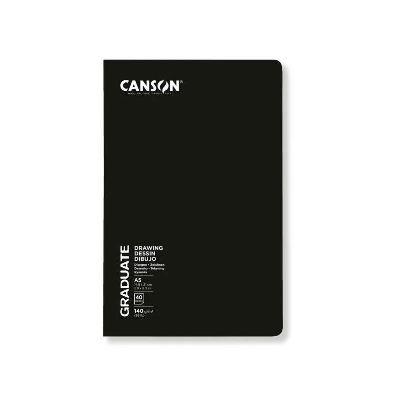 Cahier de dessin Graduate 140g/m², 20 fls agrafées