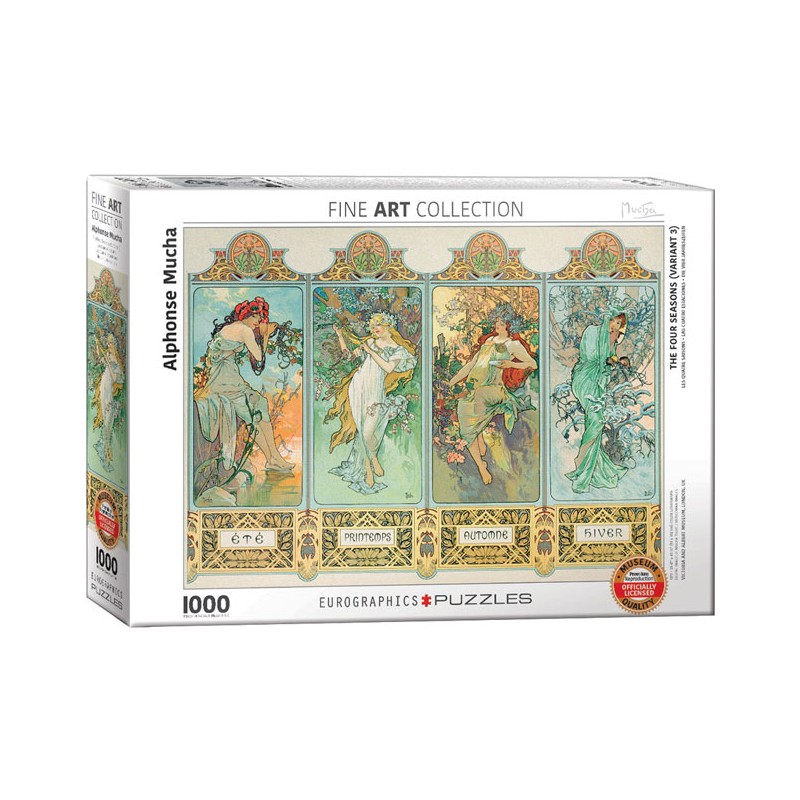 Puzzle 1000 pièces - Les quatres saisons de Mucha