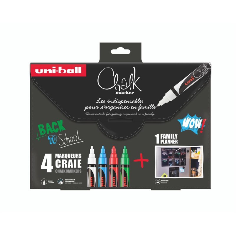 Set Family Planner + 4 marqueurs craie Chalk