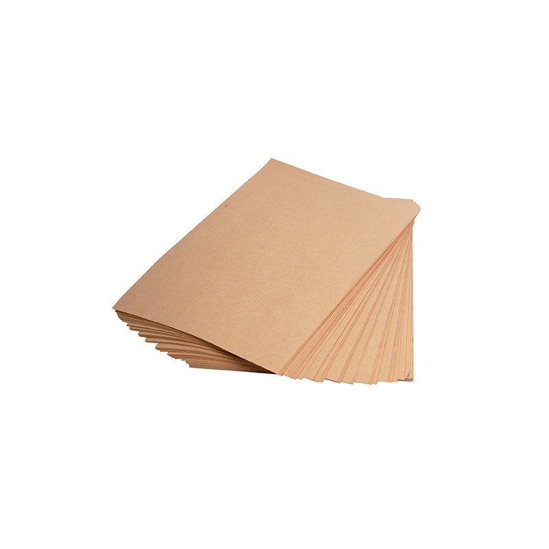 Papier kraft brun vergé 120g/m², feuille 50x70cm