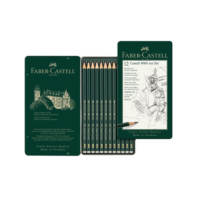 Boites métal crayons Castell 9000 x12 pcs