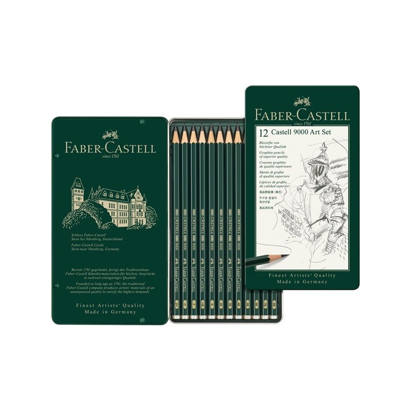 Boite en métal crayons Castell 9000 x12 pcs