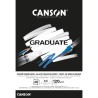 Bloc Dessin Noir Graduate 120 g/m², 20 fls collées un coté