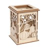 Kit DIY - Mini lanterne en bois à monter Courges 8,5x8,5x11,7cm