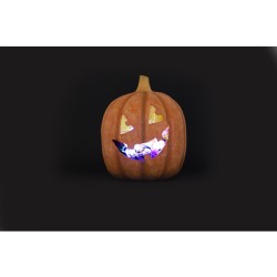 Citrouille lanterne en papier maché - 30 cm