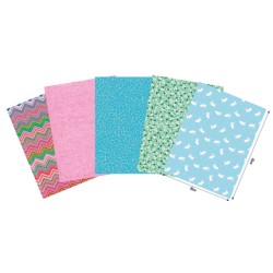Pochette Décopatch Pocket n°30, 5 feuilles 30x40 cm assorties