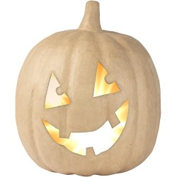 Citrouille lanterne en papier maché - 30 cm