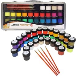 Mallette peintures acrylique Simply de 40 pcs