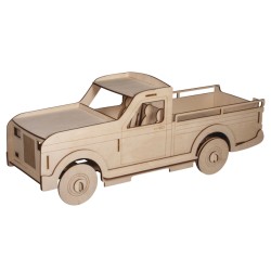 Maquette grand camion 3D en bois - 51x17x20.5 cm