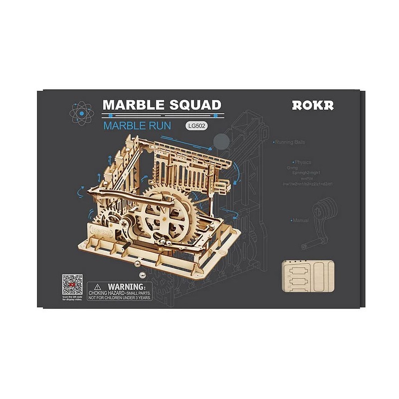 Maquette 3D en bois - Circuit à billes Marble Squad