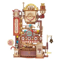 Maquette 3D en bois - Circuit à billes Chocolate Factory
