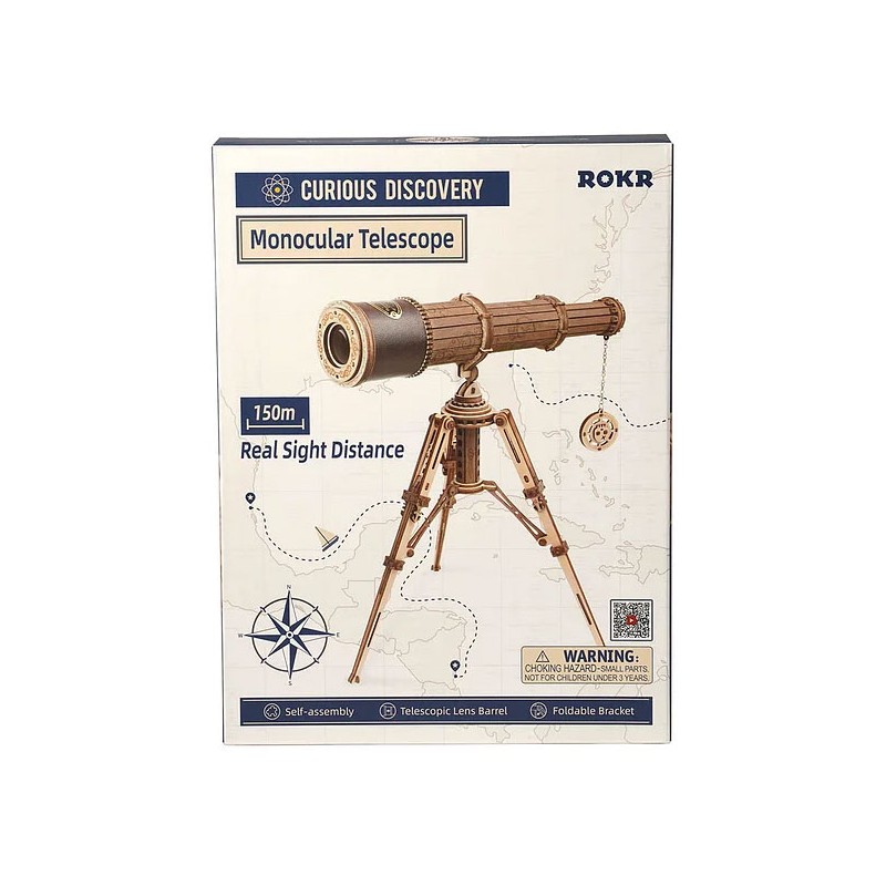 Maquette 3D en bois - Téléscope monoculaire