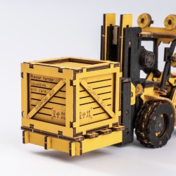 Maquette 3D en bois - Chariot élévateur à fourches