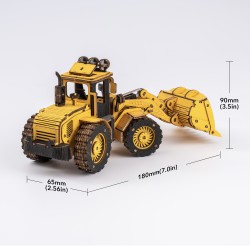 Maquette 3D en bois - Bulldozer