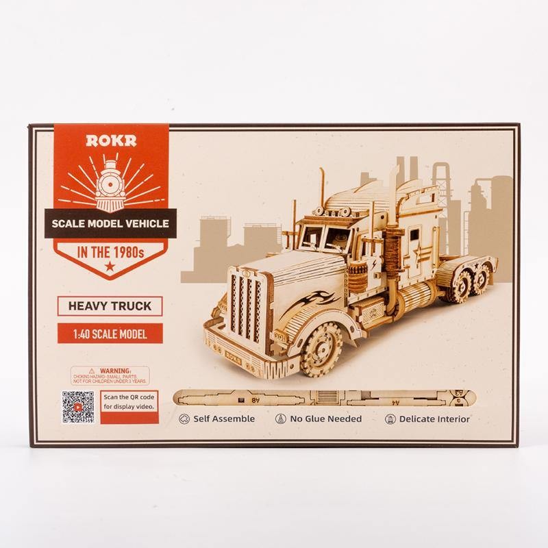 Maquette 3D en bois - Camion poids lourd