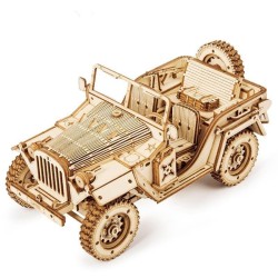 Maquette 3D en bois - Jeep militaire
