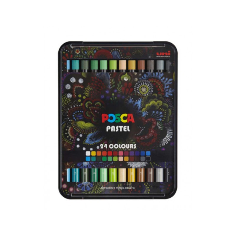 Coffret de 24 crayons pastel à la cire Posca