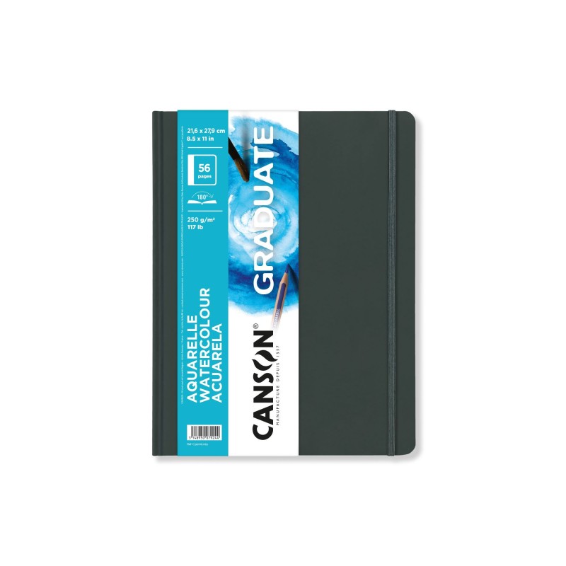 Carnets cousus Aquarelle Canson Graduate 250 g/m², 28 fls