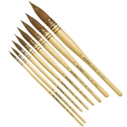 Pinceau à lavis Artissimo en marte rouge de Kolinsky, série 428