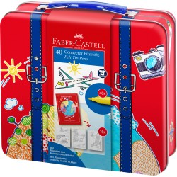 Valise en métal de 40 feutres de coloriage Connector