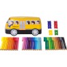 Coffret Bus scolaire en métal de 33 feutres de coloriage Connector
