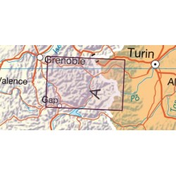 Carte en relief IGN Ecrins / Queyras - 113x80cm