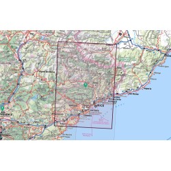 Carte en relief IGN Mercantour / Côte d'Azur - 113x80cm