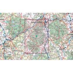 Carte en relief IGN Monts d'Auvergne - 80x113 cm