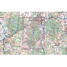 Carte en relief IGN Monts d'Auvergne - 80x113 cm