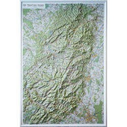 Carte en relief IGN Massif des Vosges - 80x113 cm