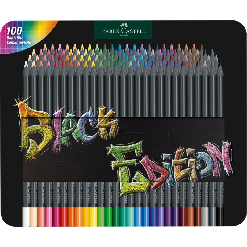 Coffret métal de 100 cayons de couleur Black Edition